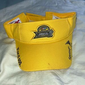 Nextel Cup 2005 Visor Hat Cap Strap Back Mens NASCAR Racing Yellow ISC